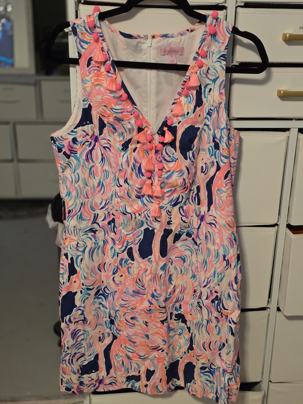 Lilly Pulitzer Pink Multi Tassel V-Neck One-Piece